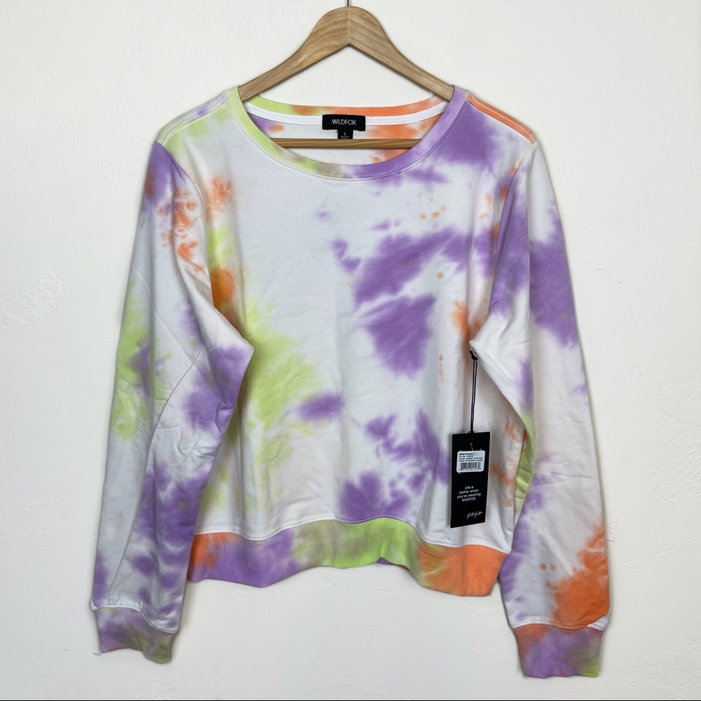 Wildfox | NWT Sherbet Tie Dye Crewneck Sweatshirt